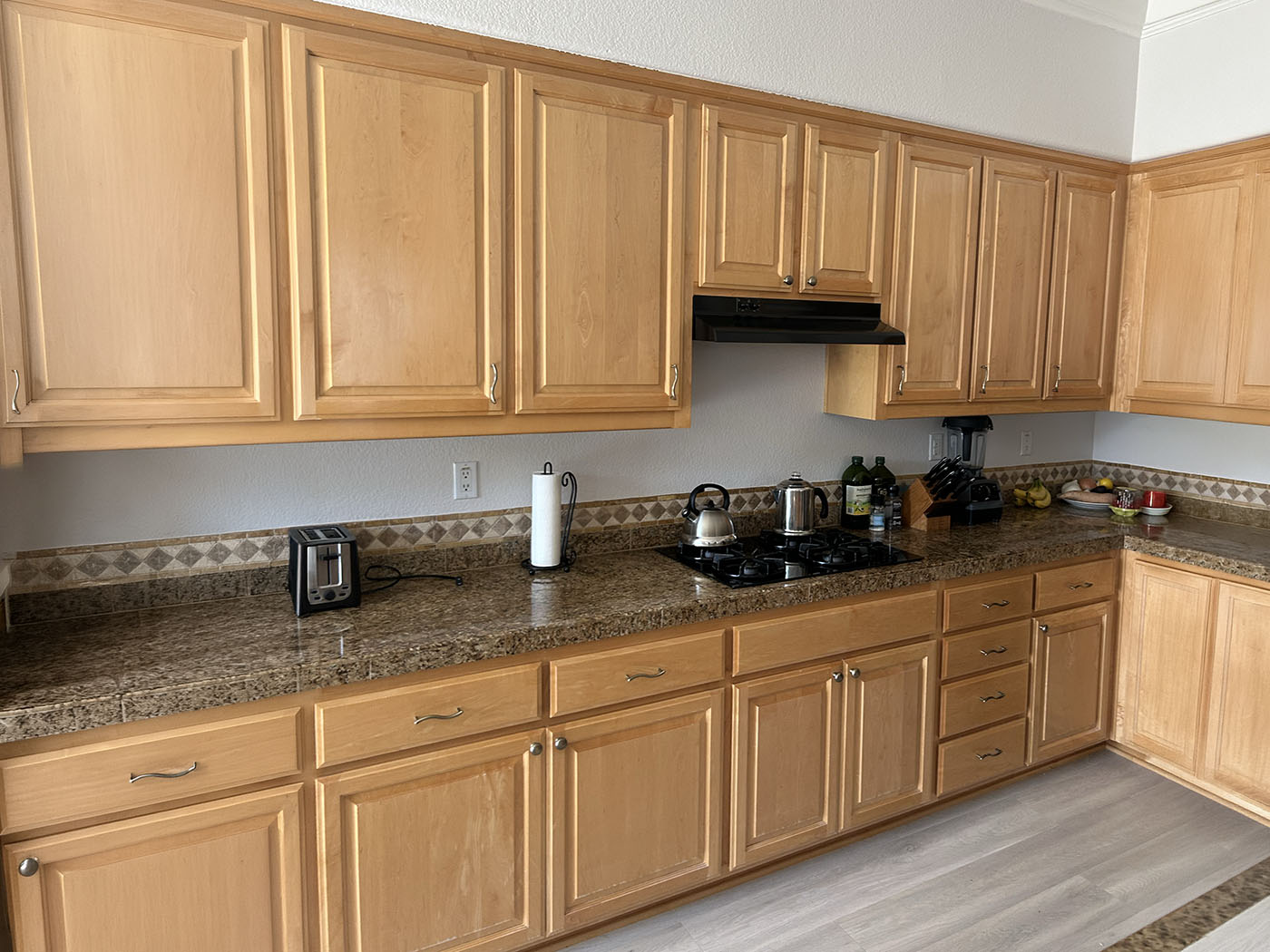 Kitchen cabinets before painting